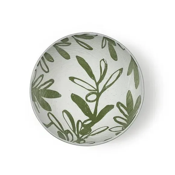 Set of 4 Cereal Bowls - Green, Stoneware