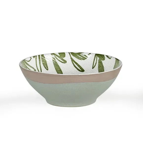 Set of 4 Cereal Bowls - Green, Stoneware