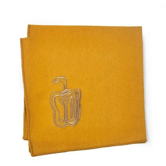 Set of 4 Embroidered Napkins - Multicolor, Cotton