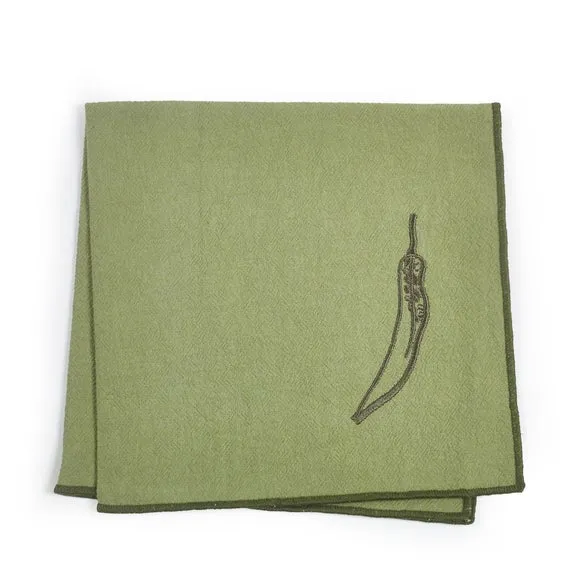 Set of 4 Embroidered Napkins - Multicolor, Cotton