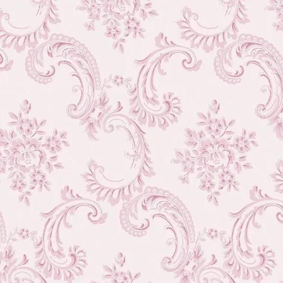 Boudoir Beauty Wallpaper - Pink, Swirled Pattern