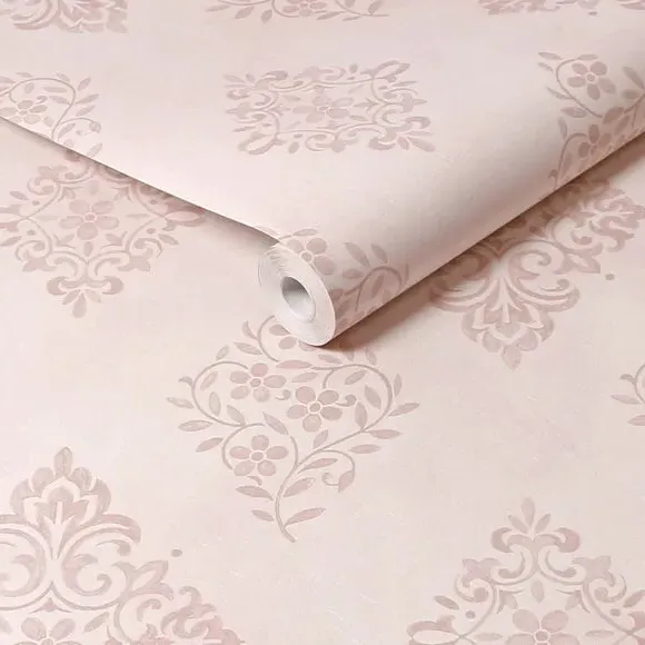 Diamond Motif Wallpaper - Pink