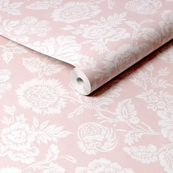 Floral Stipple Wallpaper - Pink
