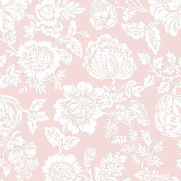 Floral Stipple Wallpaper - Pink