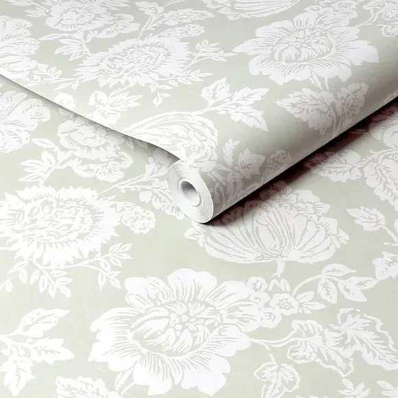 Floral Stipple Wallpaper - Sage