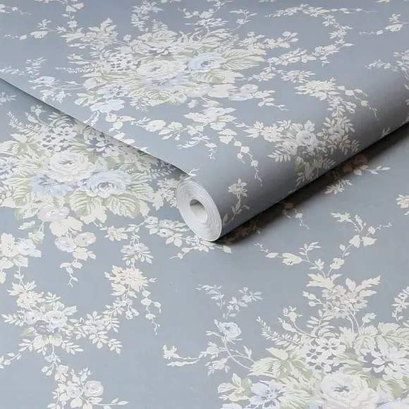 Garden Floral Tonal Wallpaper - Light Grey
