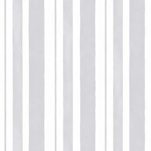 Striped Wallpaper with Watercolour Effect - Grey