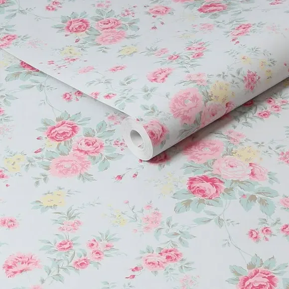 Wild Flower Wallpaper - Blue