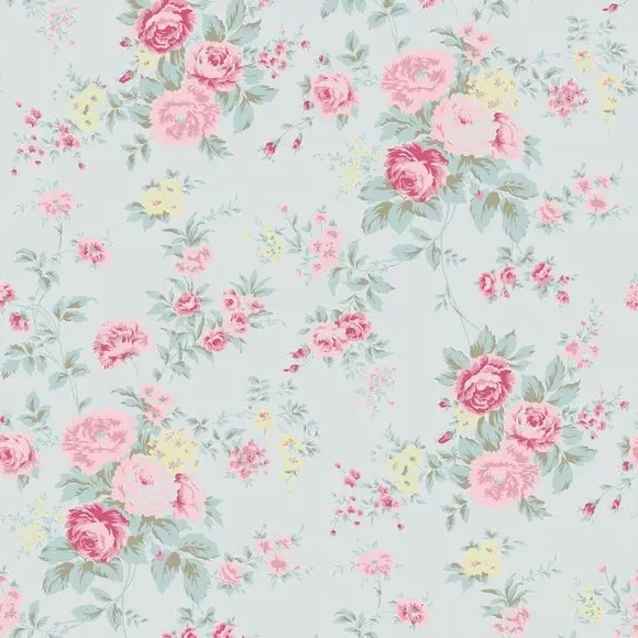 Wild Flower Wallpaper - Blue