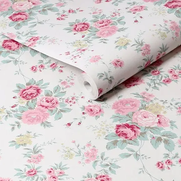 Wild Flower Wallpaper - Off-White