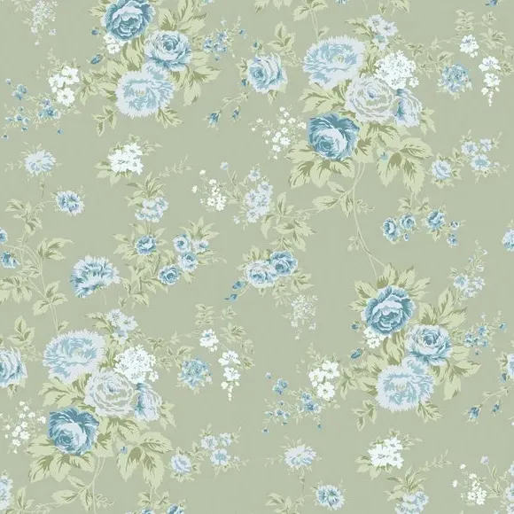 Wild Flower Wallpaper - Sage