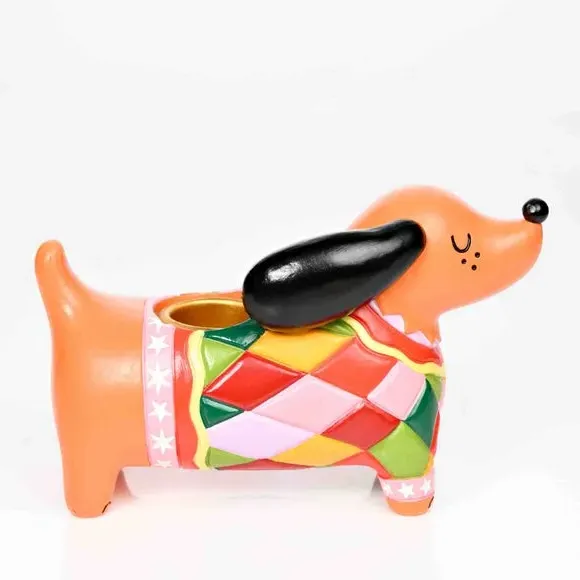 Dog Shaped Candlestick Holder - Multicolor