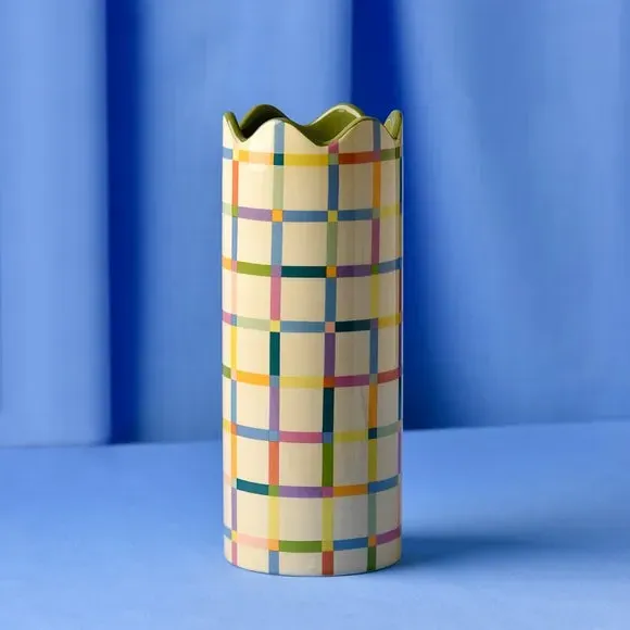 Multi Coloured Vase - White, Ceramic
