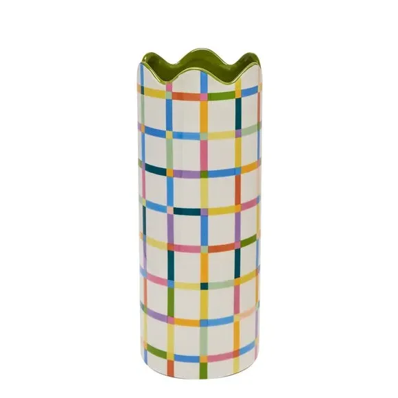 Multi Coloured Vase - White, Ceramic