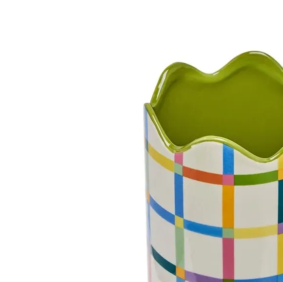 Multi Coloured Vase - White, Ceramic