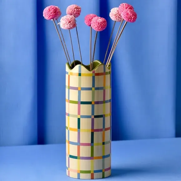 Multi Coloured Vase - White, Ceramic image