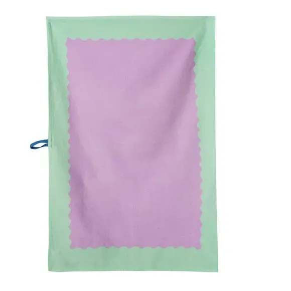 Set of 3 Tea Towels with Hanging Loop - Cotton