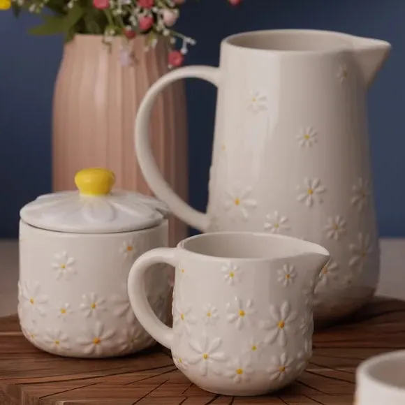 2-Piece Milk Jug & Sugar Bowl Set - White