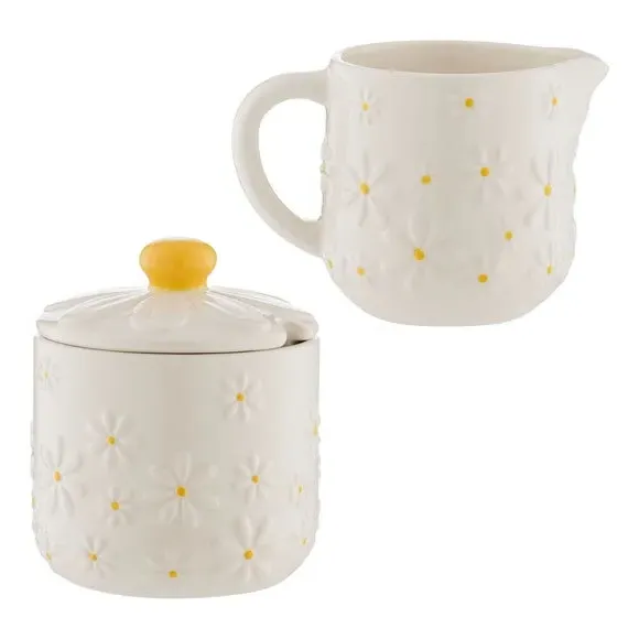2-Piece Milk Jug & Sugar Bowl Set - White image