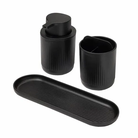 3-Piece Bathroom Storage Set - Graphite