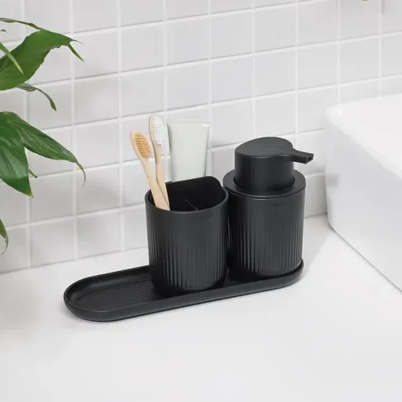 3-Piece Bathroom Storage Set - Graphite image