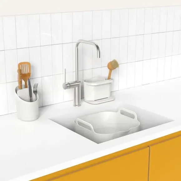 3-Piece Kitchen Sink Set - Stone White, Plastic