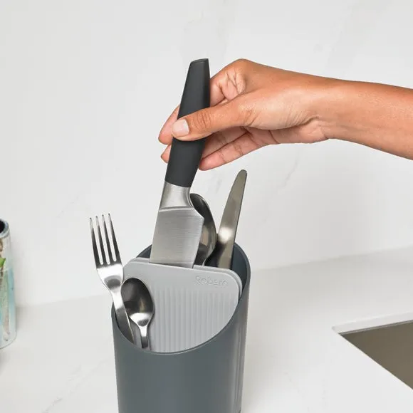 Cutlery Drainer with Tiers - Dark Grey, Plastic
