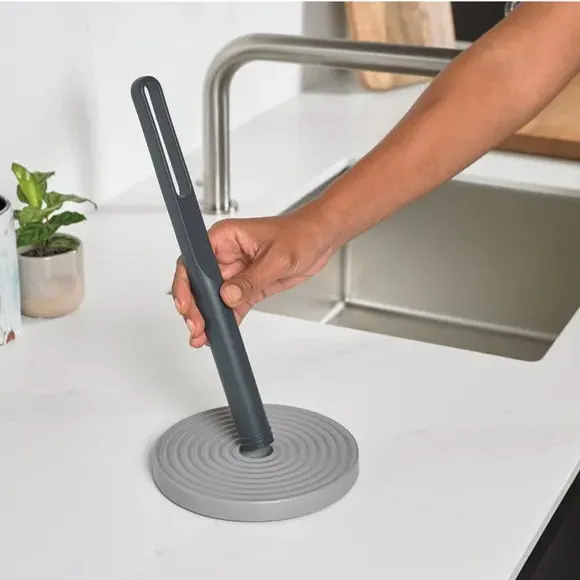 Kitchen Roll Holder with Non-Slip Base - Dark Grey