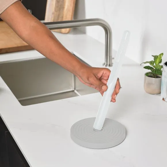 Kitchen Roll Holder with Non-Slip Base - Stone White