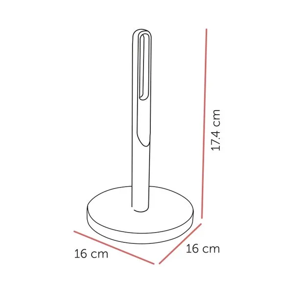 Kitchen Roll Holder with Non-Slip Base - Stone White