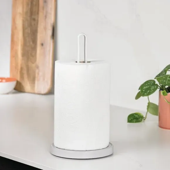 Kitchen Roll Holder with Non-Slip Base - Stone White