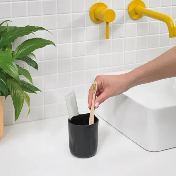 Large Bathroom Caddy & Toothbrush Holder - Graphite
