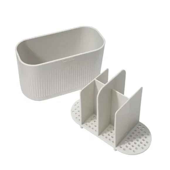 Large Bathroom Caddy with Drainage - Stone