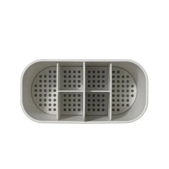 Large Bathroom Caddy with Drainage - Stone