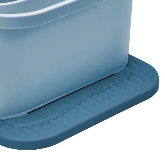 Sink Organizer with Rail - Blue, Plastic