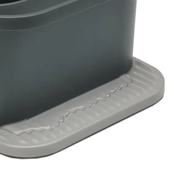 Sink Organizer with Rail - Dark Grey, Plastic