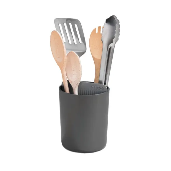 Utensil Holder with Compartments - Dark Grey