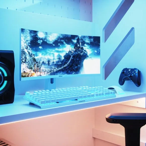 High Sleeper Bed with Desk & Storage - White