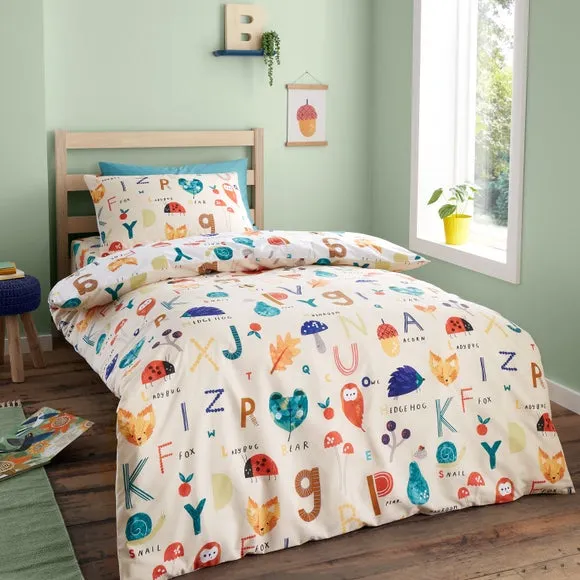 Reversible Duvet Cover Set - Natural, Polycotton