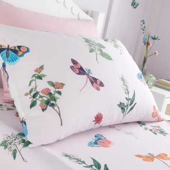 Reversible Duvet Cover Set - Pink, Polycotton