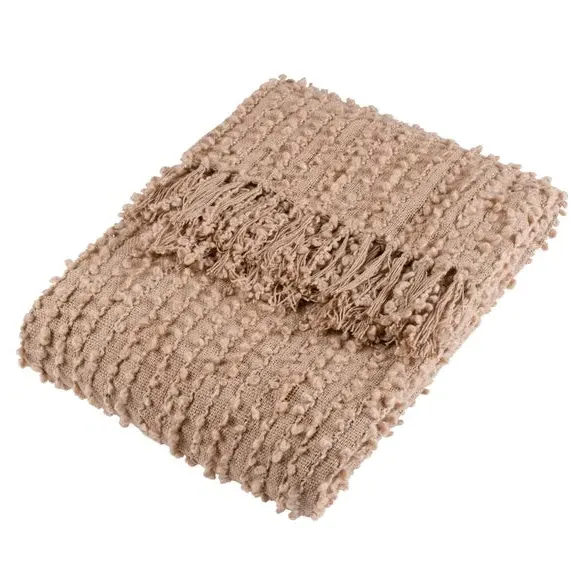 Boucle Throw Blanket - Fresh Plaster, Polycotton
