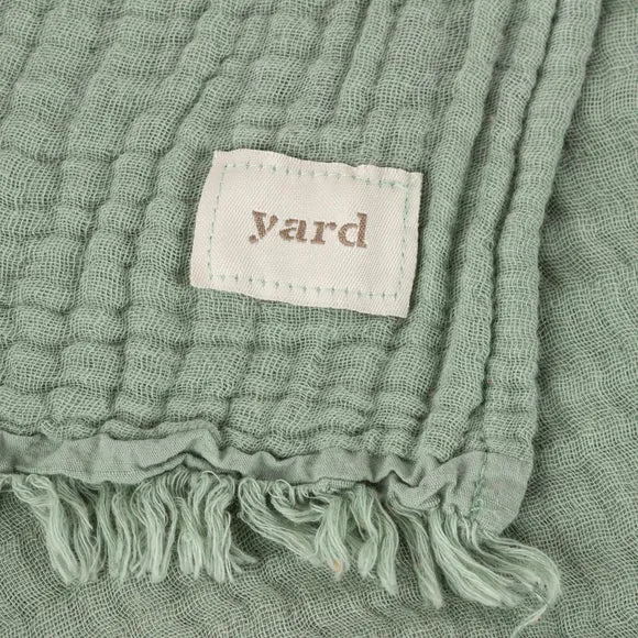 Cotton Throw Blanket - Eucalyptus, Muslin
