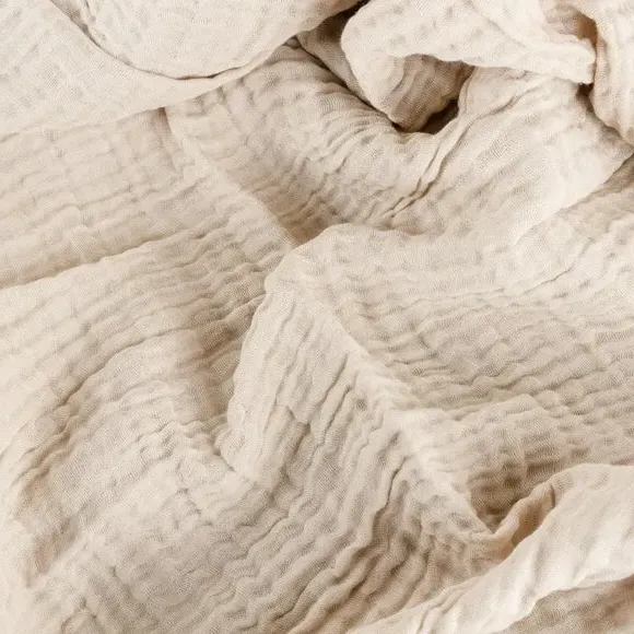 Cotton Throw Blanket - Natural, Muslin