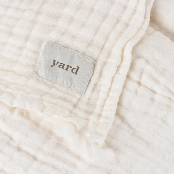 Cotton Throw Blanket - White, Muslin