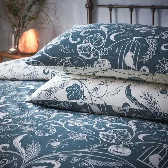 Double Duvet Cover Set Reversible - Grey, Cotton