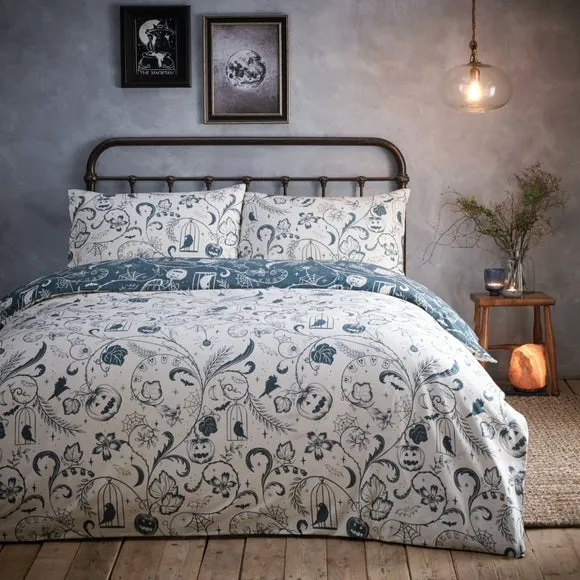 Double Duvet Cover Set Reversible - Grey, Cotton