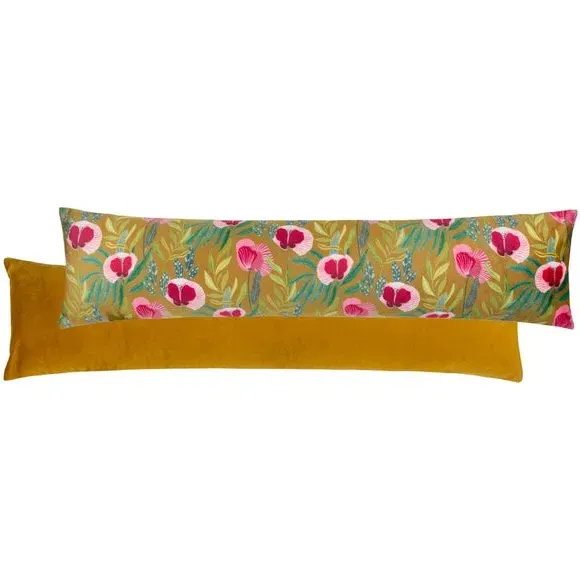 Draught Excluder Floral Design - Saffron, Polyester