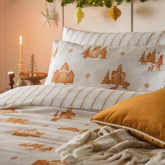 Duvet Cover Set Reversible - White, Cotton