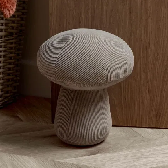 Mushroom Doorstop - Taupe, Corduroy