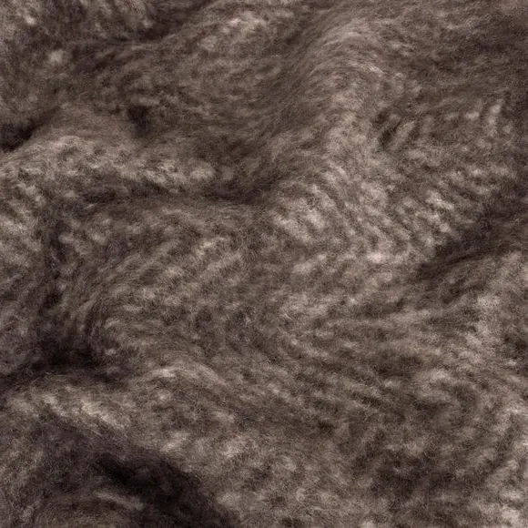 Ombre Throw Blanket Herringbone - Black, Acrylic